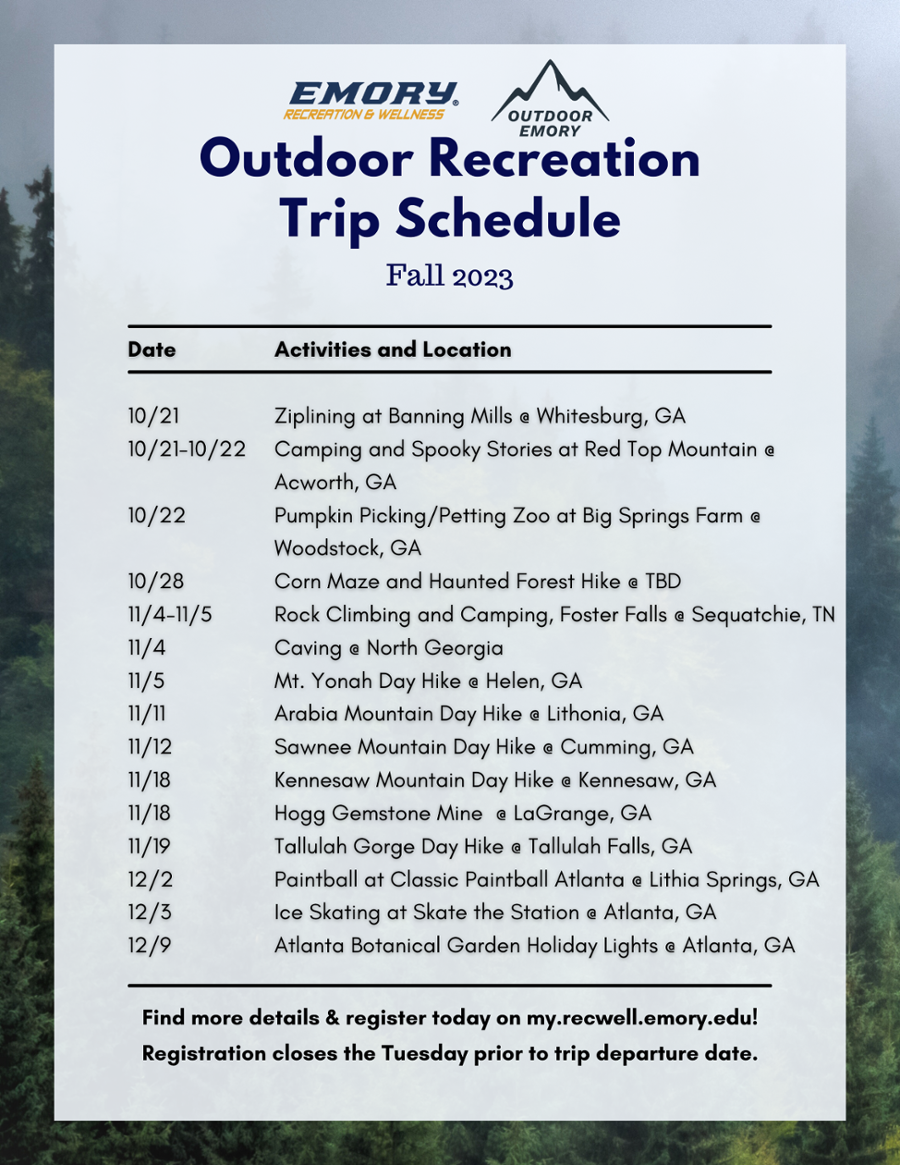 outdoor trips fall